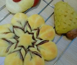 圣诞雪花面包～圣诞树面包～圣诞老人面包的做法