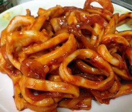 韩式辣酱炒鱿鱼的做法