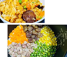 上班族带饭必备-香肠饭的做法
