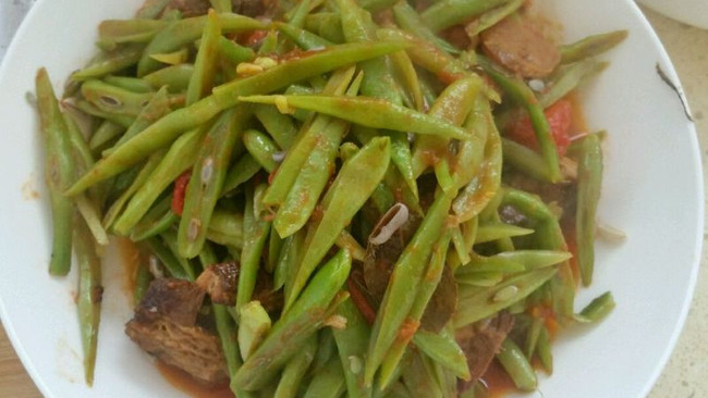 快手豆角炒肉的做法