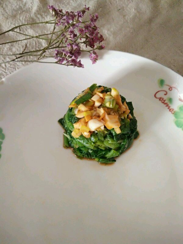 姜汁菠菜的做法