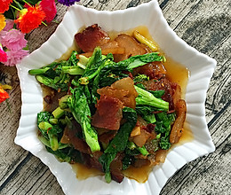 菜苔炒腊肉的做法