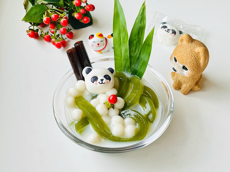 小熊冰粉丸子饮品的做法