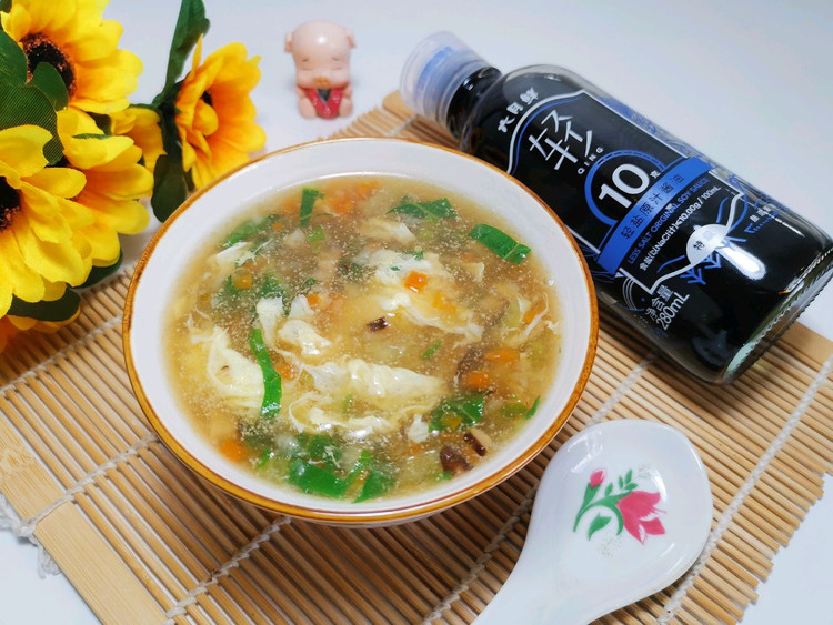 30天不重样月子汤‼️山药蔬菜芙蓉汤的做法