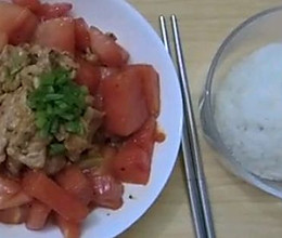 西瓜炒肉的做法