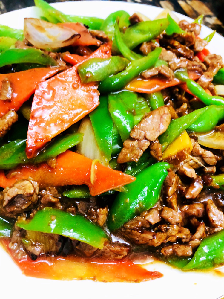 牛肉丝炒长青椒的做法