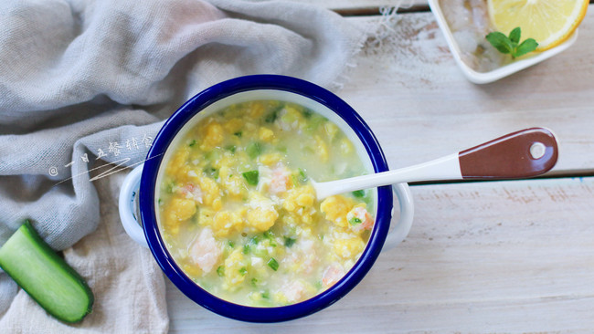 宝宝主食系列——黄豆黄瓜虾仁疙瘩面的做法