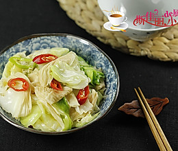 油豆皮炒圆白菜的做法