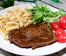 #cook100调料食谱#牛排意面套餐的做法