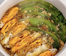 蒜蓉生菜拌煎蛋的做法