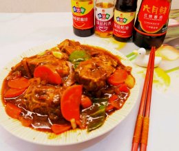 #暖冬酱在手，嗨吃部队锅#冬天滋补养生补钙美食～黑椒牛脊骨的做法