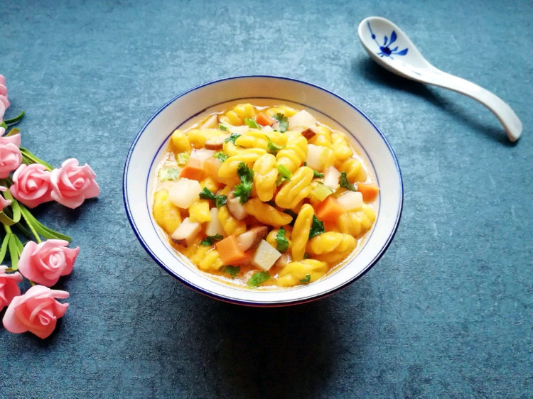 烩南瓜麻食的做法