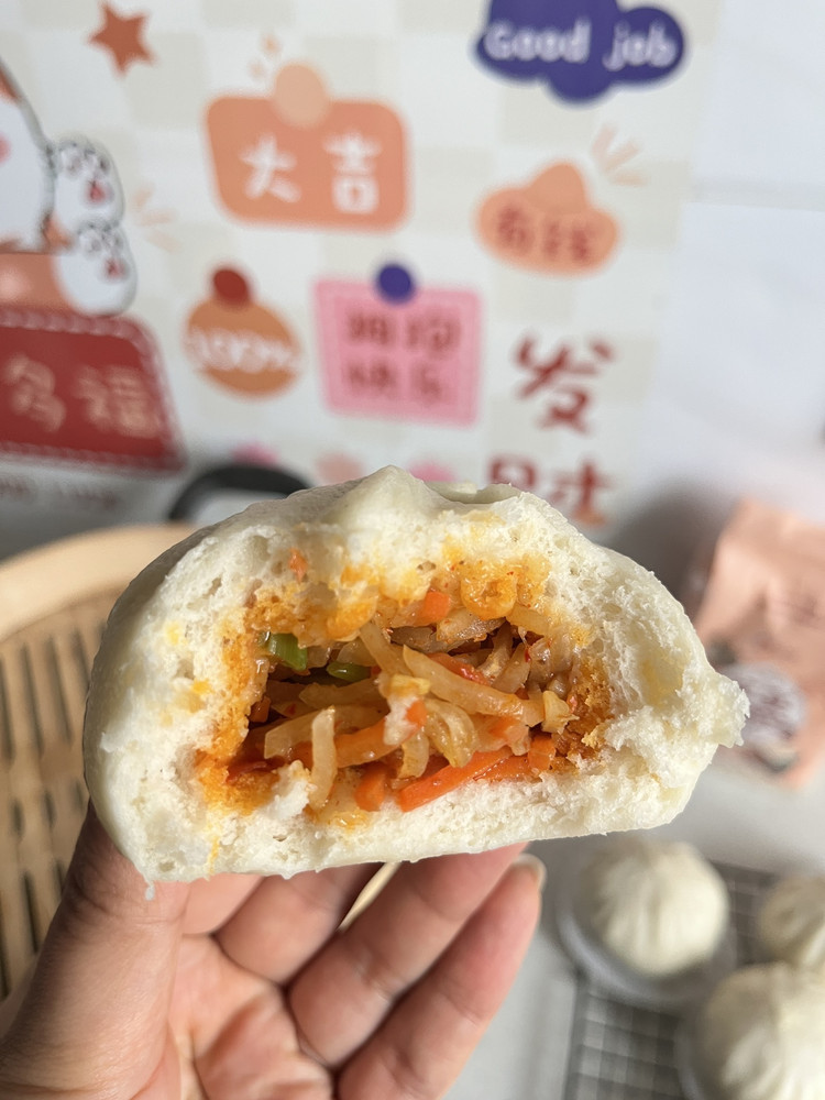 麻辣萝卜丝包子的做法