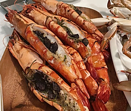 #流感季饮食攻略#黑松露芝士烤黑虎虾的做法
