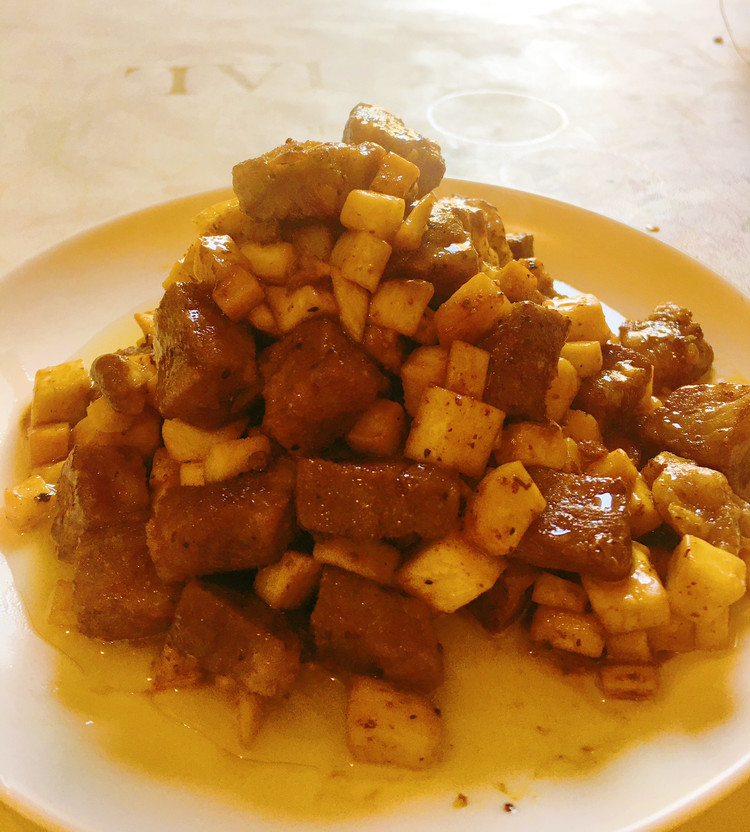 黑胡椒杏鲍菇牛肉粒的做法