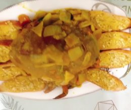 咖喱面包蟹的做法