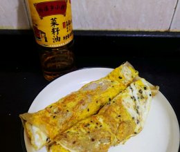 #菜油就选外婆乡，新鲜开榨抢先尝#芝士鸡蛋煎饼的做法