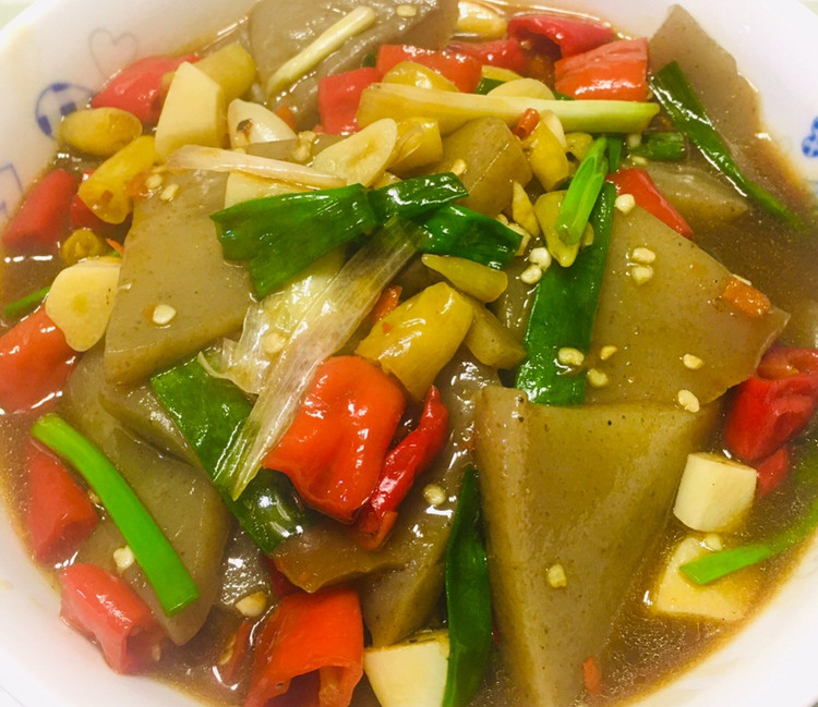 酸辣魔芋豆腐的做法