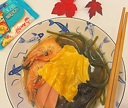#芝士盖被 爆改芝味#芝士杂粮海鲜面的做法