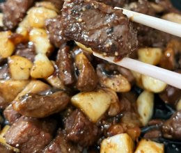 黑椒口蘑牛肉粒的做法
