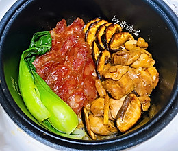 双拼煲仔饭，电饭煲懒人料理的做法