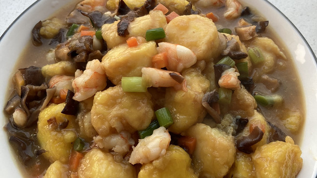 虾仁豆腐（日本豆腐）的做法