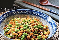 萝卜干炒毛豆的做法