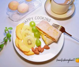 #2022烘焙料理大赛料理组复赛#鸡蛋芝士全麦饼早午餐的做法