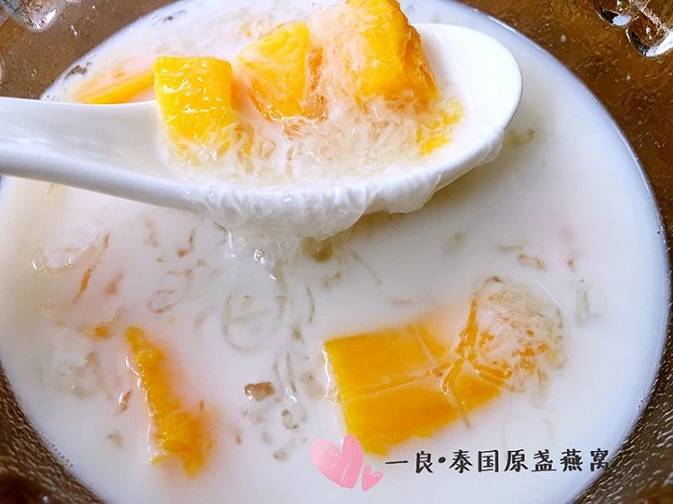 椰汁芒果燕窝羹的做法