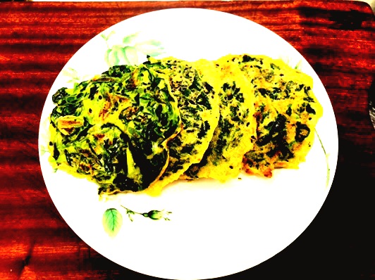 早餐——鸡蛋菠菜饼的做法
