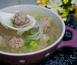 萝卜丝汆肉丸汤的做法