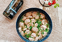 口蘑牛肉丸汤的做法