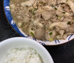 肉沫炒平蘑的做法