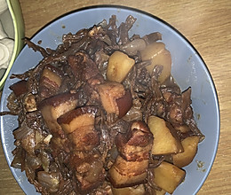 红烧肉炖豆角干的做法