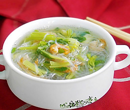 粉丝虾米芹菜汤的做法