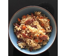 腊肠煲仔饭（电饭锅版）的做法