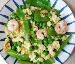 虾仁炒豌豆鸡蛋豌豆叶的做法