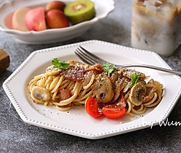 奶油蘑菇意面的做法