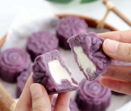 香芋乳酪月饼，无油少糖，免烘烤的做法