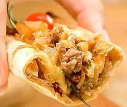 #美味开学季#墨西哥牛肉卷饼｜懒人必看！料足拉丝，一口满足！的做法
