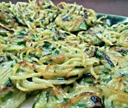 香煎野韭菜土豆饼的做法