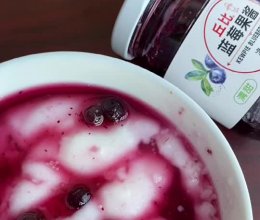 #丘比小能手料理课堂#丘比蓝莓果酱大米凉糕的做法