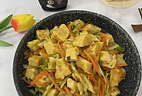 #黄河路美食#包菜胡萝卜炒馍丁的做法