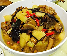 黄焖鸡茶树菇版的做法