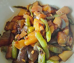茄子土豆炖豆角的做法