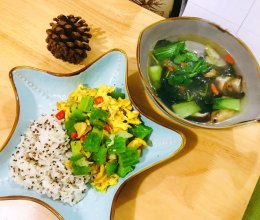 #春日养生局#苦瓜炒鸡蛋+杂蔬苦瓜汤的做法