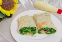 #丘比小能手料理课堂#超级简单的沙拉卷饼的做法