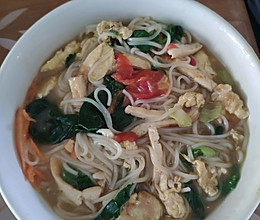 鸡蛋炝锅面的做法