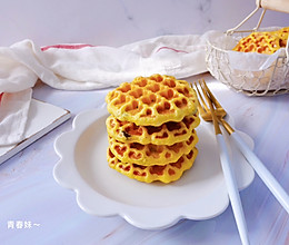 #好吃不上火#南瓜蜜豆华夫饼的做法
