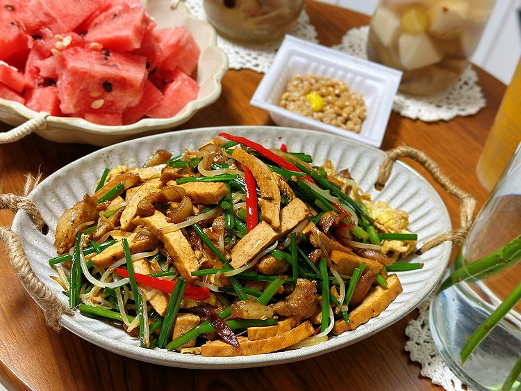 韭菜苔炒香干的做法